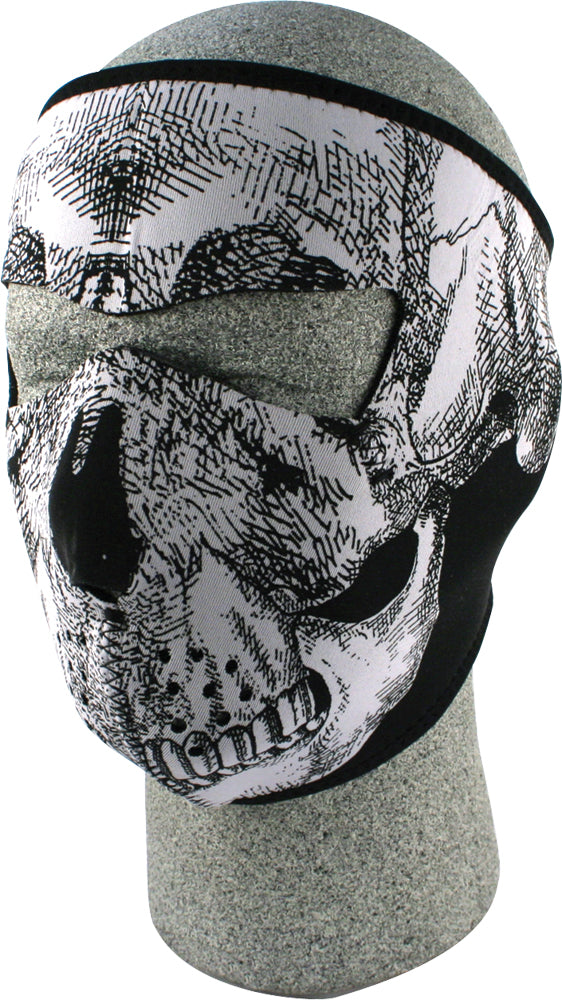 Full Face Mask Black/White Skull