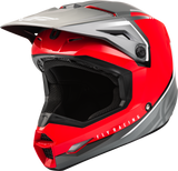 Fly Racing Youth Kinetic Vision Helmet Red/Grey Ym 73-8653YM