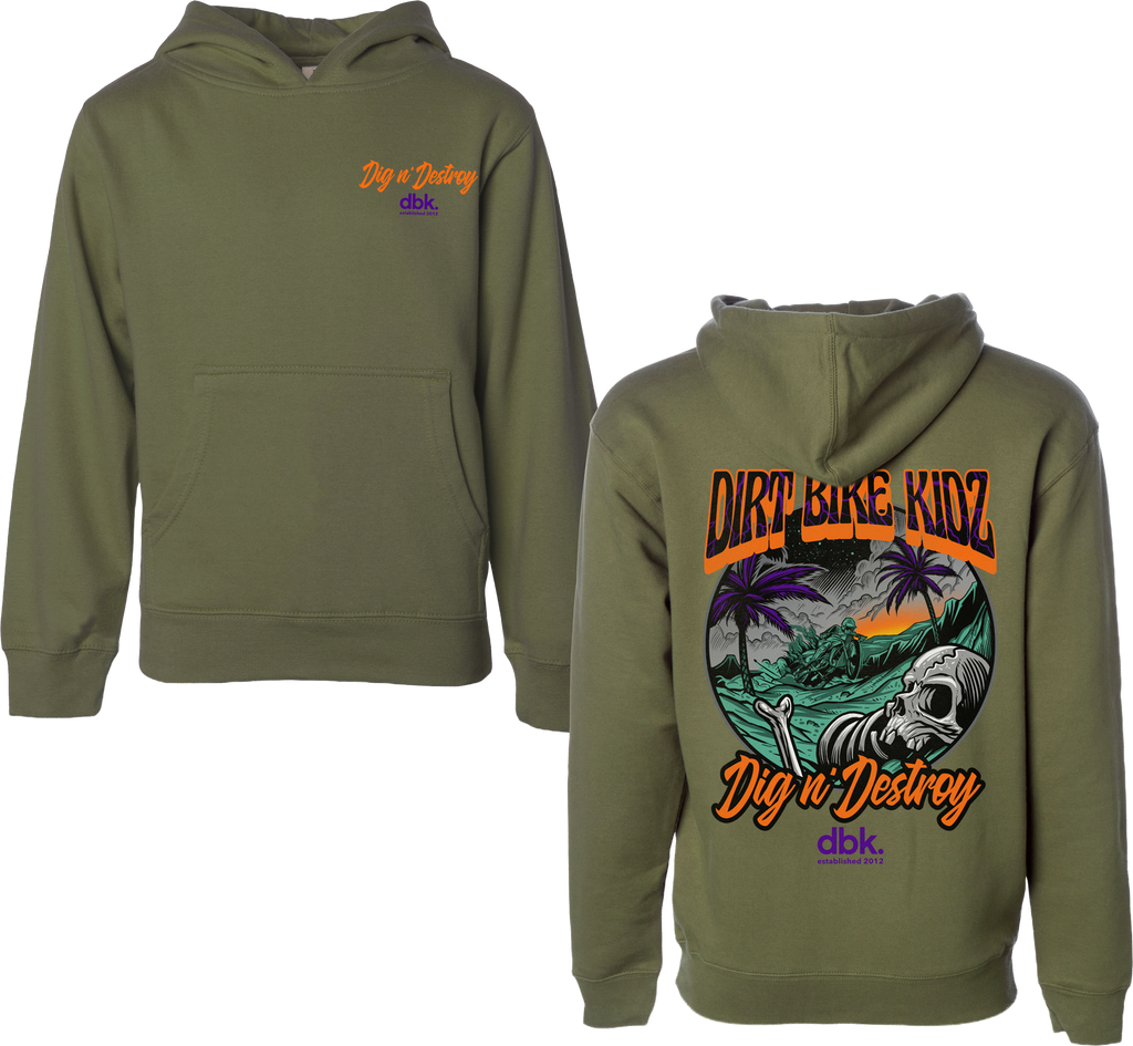 Boneyard Youth Hoodie Military Green Ym