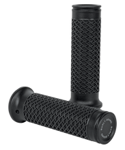 Load image into Gallery viewer, Slash Cut Grip Set 7/8" Pr Black