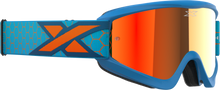 Load image into Gallery viewer, Flat Out Mirror Goggle Cyan/Flo Orange Red Mirror