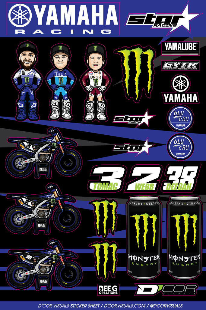 Decal Sheets Yamaha