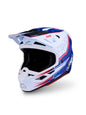 S M7 Blaster Helmet Ece06/Dot Wht/Blue/Red Glossy Xl