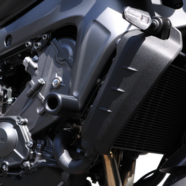 SHOGUN Black Frame Sliders No Cut for Body, featuring sleek black design and secure attachment for body protection.