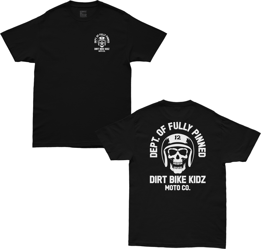 Black Fully Pinned Tee shirt by DBK featuring a casual fit and pinned design, displayed on a plain background.
