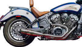 SAWICKI Indian Scout mid-length brushed stainless steel exhaust pipe, motorcycle exhaust system with sleek finish