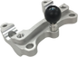 Handlebar Risers Tour W/Ram Ball Silver Tri