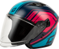 Of 87 Duke Helmet W/Led Light Blue/Red Sm