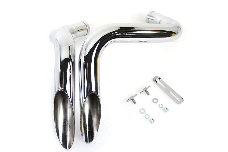 LAF Straight Down Drag Pipe Set Chrome