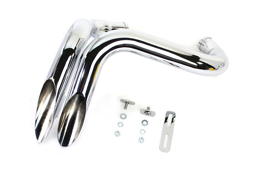 LAF Straight Down Drag Pipe Set Chrome