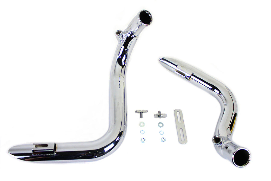 LAF Straight Down Drag Pipe Set Chrome