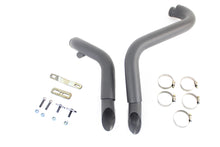 Load image into Gallery viewer, Straight Down Drag Pipe Set Black with Heat Shields