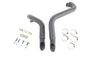 Straight Down Drag Pipe Set Black with Heat Shields