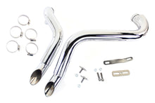 Load image into Gallery viewer, Straight Down Drag Pipe Set Chrome with Heat Shields