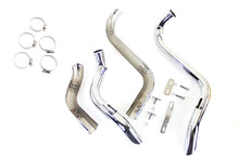 Load image into Gallery viewer, Straight Down Drag Pipe Set Chrome with Heat Shields