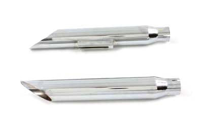 16-1/2 inch Baloney Slice Slip On Muffler Chrome