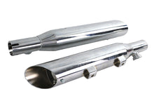 Load image into Gallery viewer, Wyatt Gatling Down Slash Slip-On Muffler Set Chrome