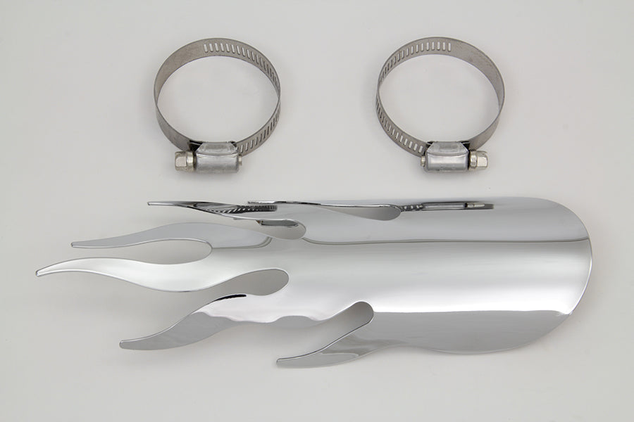 Chrome Flame Heat Shield