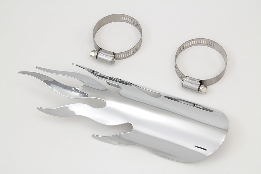 Chrome Flame Heat Shield