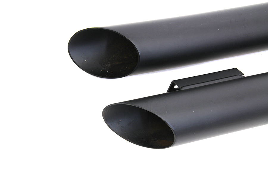 Wyatt Gatling Exhaust Drag Pipe Set Slash Cut Black