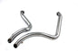 Exhaust Drag Pipe Set Straight Cut Chrome