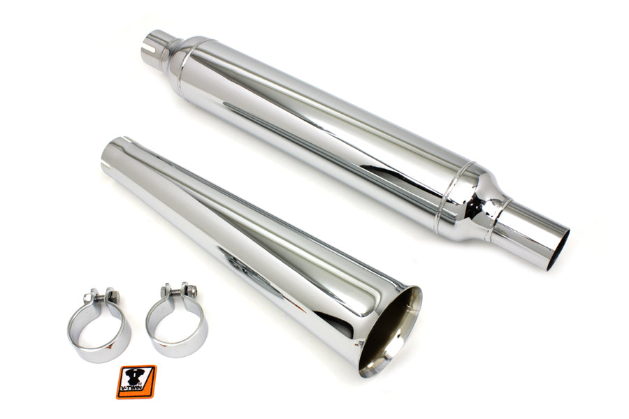 Chrome Muffler with Megaphone Tip