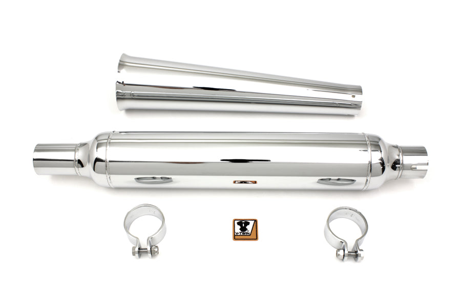Chrome Muffler with Megaphone Tip