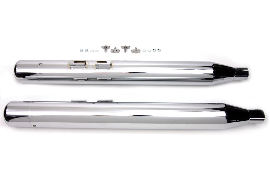 Wyatt Gatling Muffler Set With Chrome Hollow Point End Tips