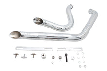 Load image into Gallery viewer, Stacked Short Goose Style Drag Pipe Set Chrome