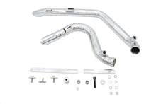 Load image into Gallery viewer, Stacked Short Goose Style Drag Pipe Set Chrome