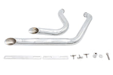 Load image into Gallery viewer, Stacked Short Goose Style Drag Pipe Set Chrome