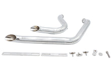 Load image into Gallery viewer, Stacked Short Goose Style Drag Pipe Set Chrome