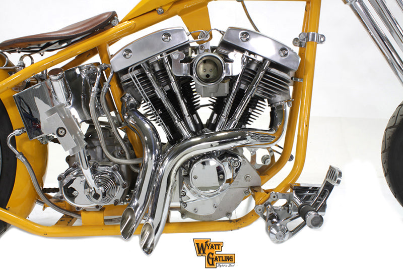 Factory Sample Wyatt Gatling Down Draft Drag Pipes Chrome