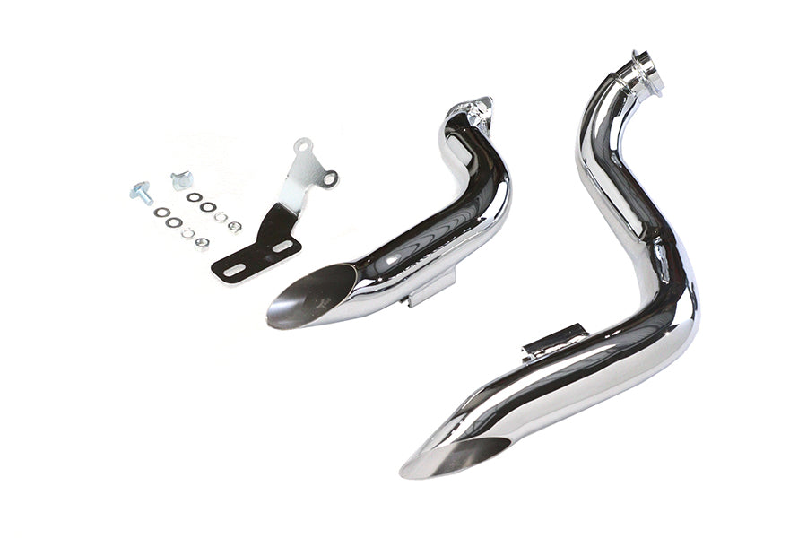 Chrome Wyatt Gatling Down Draft Drag Pipes
