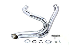 Load image into Gallery viewer, Chrome Wyatt Gatling 2 into 1 Exhaust Pipe Header Kit