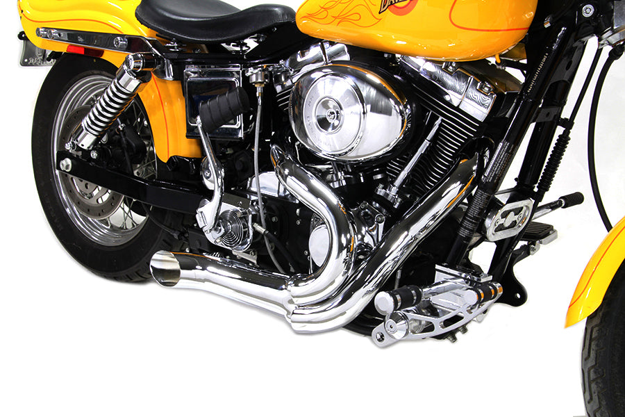 Chrome Wyatt Gatling 2 into 1 Exhaust Pipe Header Kit