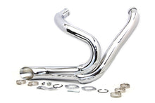 Load image into Gallery viewer, Chrome Wyatt Gatling 2 into 1 Exhaust Pipe Header Kit