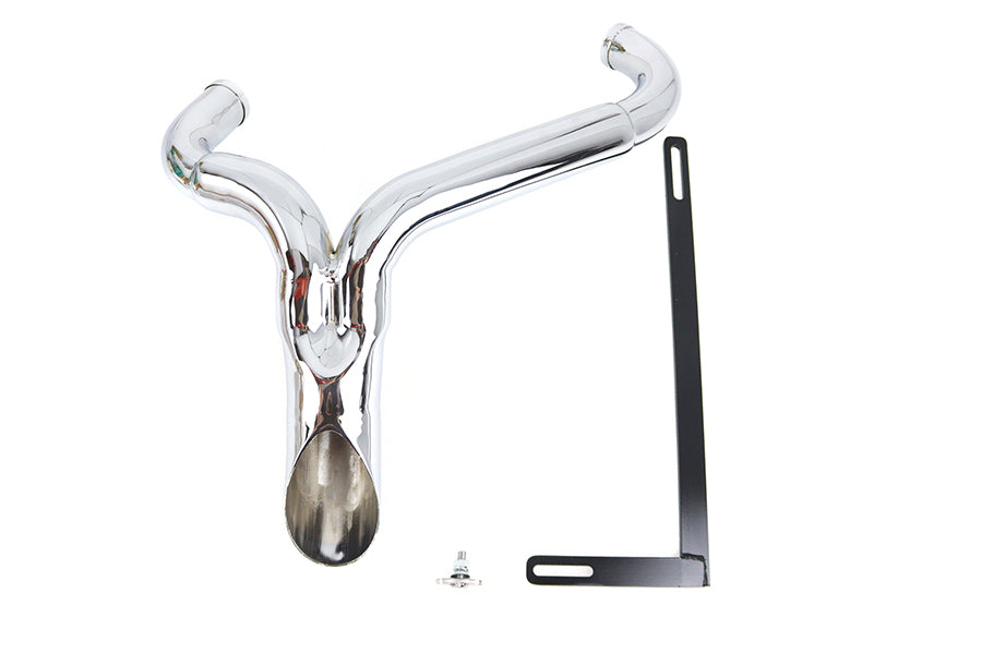 Wyatt Gatling  inchY inch Exhaust Pipe Header Chrome