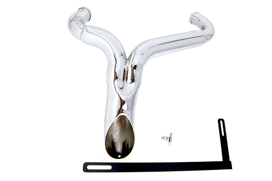 Wyatt Gatling  inchY inch Exhaust Pipe Header Chrome