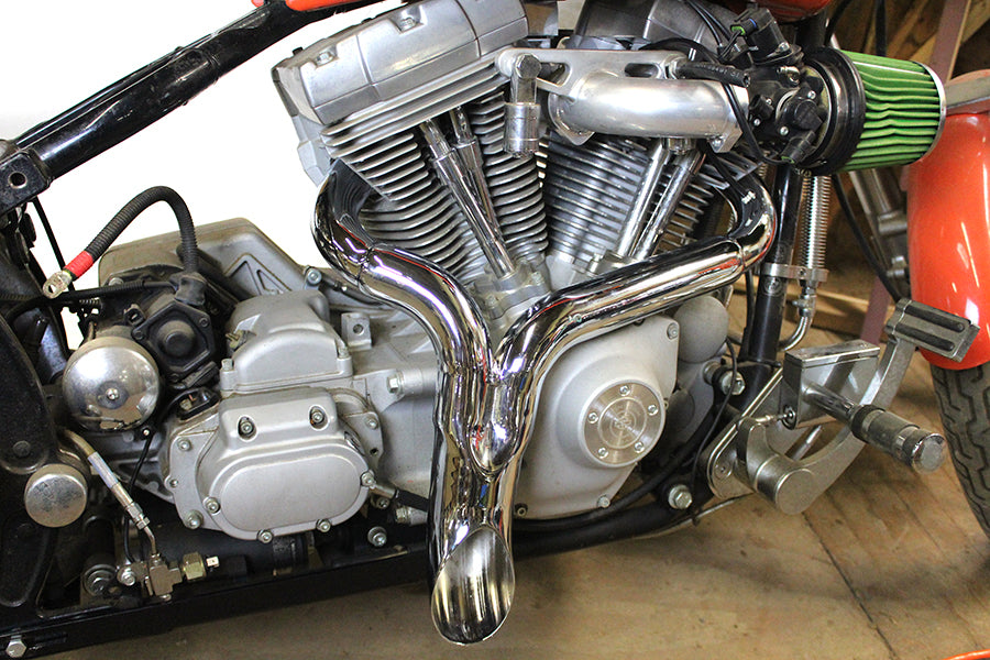 Wyatt Gatling  inchY inch Exhaust Pipe Header Chrome