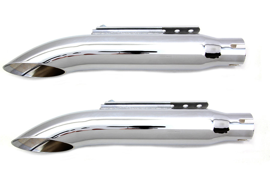 16 inch Turn Out Muffler Set Chrome