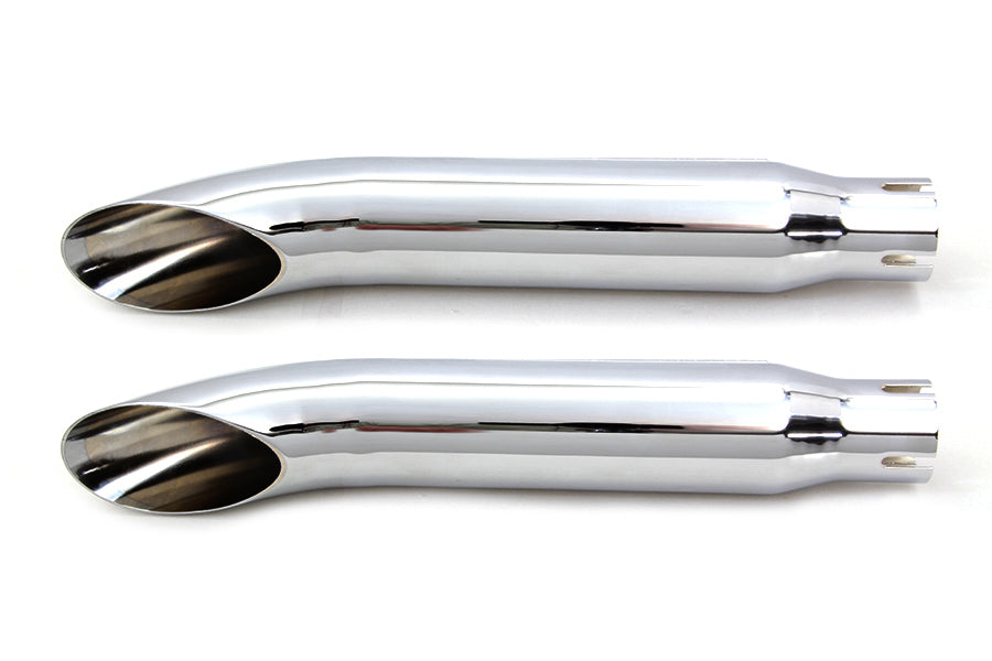 16 inch Turn Out Muffler Set Chrome