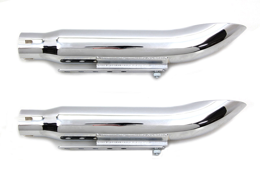 16 inch Turn Out Muffler Set Chrome
