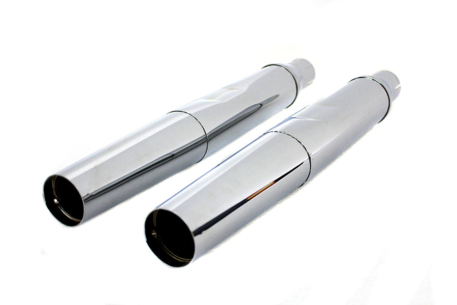 Replica Tapered Muffler Embossed Chrome