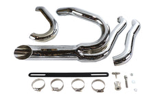 Load image into Gallery viewer, Chrome Wyatt Gatling 2 into 1 Exhaust Pipe Header Kit