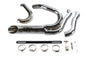 Chrome Wyatt Gatling 2 into 1 Exhaust Pipe Header Kit