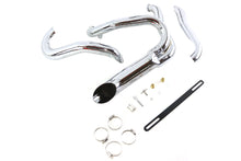 Load image into Gallery viewer, Chrome Wyatt Gatling 2 into 1 Exhaust Pipe Header Kit