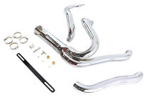 Load image into Gallery viewer, Chrome Wyatt Gatling 2 into 1 Exhaust Pipe Header Kit