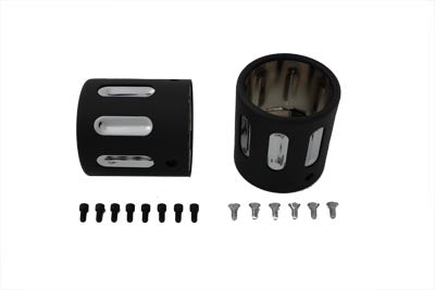 Black Revolver Tip Set For 4 inch Muffler