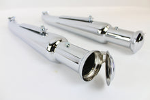 Load image into Gallery viewer, Chrome Megaphone Upsweep Muffler Set